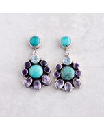 Campitos Turquoise & Amethyst Earrings FJE2035