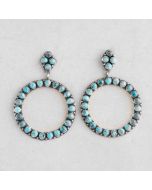 Round Prince Turquoise Earrings FJE2772