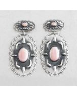 Pink Conch Repoussé Earrings FJE2879