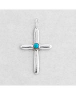 Kingman Turquoise Cross Pendant FJP2524