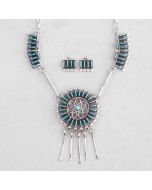 Zuni Sleeping Beauty Turquoise Necklace FJBAR2446