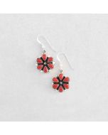 Red Coral Cluster Earrings FJE2183
