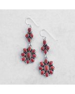 Red Coral Cluster Earrings FJE2272