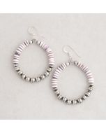 Spiny Oyster Shell & Sterling OxyBead© Hoop Earrings FJE2359