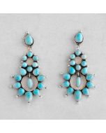 Kingman Turquoise Cluster Earrings FJE2756