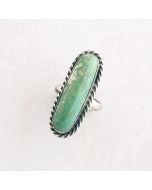 Navajo Handmade Tyrone Turquoise Ring FJR2422