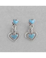 Kingman Turquoise Heart Earrings FJE2251