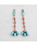 Campitos Turquoise & Spiny Oyster Shell Earrings FJE2846