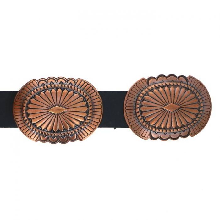 Nickle Leather Concho Belt