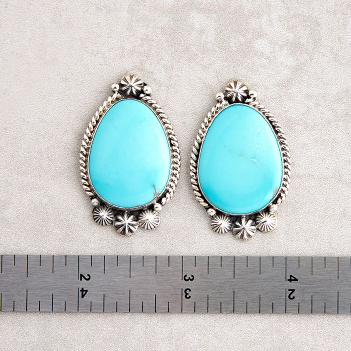 Sleeping Beauty Turquoise Earrings - Gem & Tonik