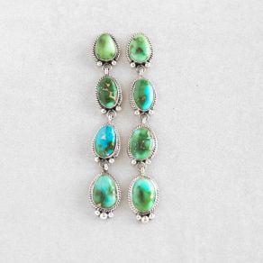 Sterling Silver Sonoran Gold Turquoise Earrings FJE2070