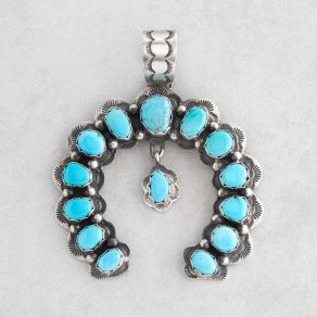 Kingman Turquoise Naja Pendant FJP2588
