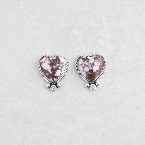 Sterling Silver Wild Horse Post Earrings FJE2102