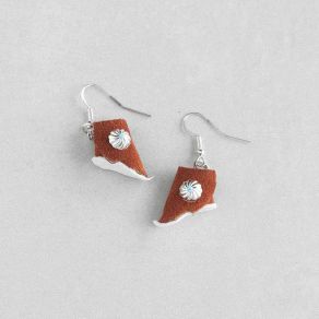 Handmade Sterling Silver Moccasin Earrings FJE2095