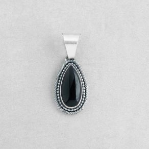 Black Onyx Teardrop Pendant FJP2795