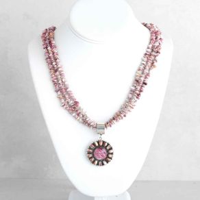 Purple Spiny Oyster Necklace and Pendant FJN2583