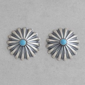 Campitos Turquoise Concho Earrings FJE2204 