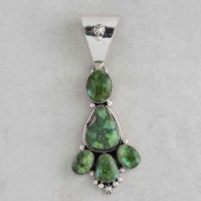 Sonoran Gold Turquoise Cluster Pendant FJP2225