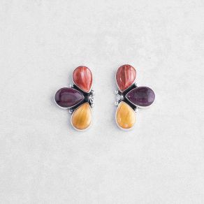 Spiny Oyster Shell Cluster Earrings FJE2982