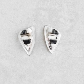 Sterling Silver White Buffalo Earrings FJE2784