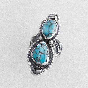 Navajo Handmade Prince Turquoise Ring FJR2447