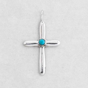 Kingman Turquoise Cross Pendant FJP2524