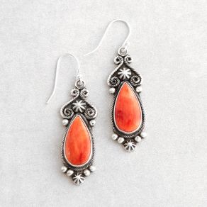 Sterling Silver Spiny Oyster Shell Earrings FJE2124