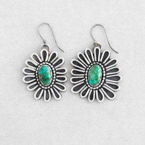 Handmade Sonoran Gold Turquoise Earrings FJE2860