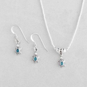 Sterling Silver Kingman Turquoise Set FJBAR2500