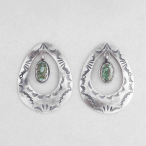 Sterling Silver Sonoran Gold Turquoise Earrings FJE2515