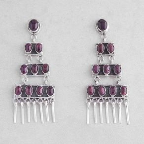 Purple Spiny Oyster Shell Chandelier Earrings FJE2967