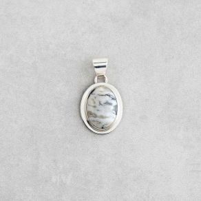 Sterling Silver White Buffalo Pendant FJP2723