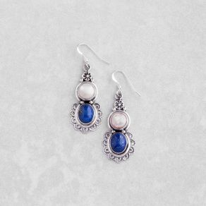 Lapis Lazuli & Pink Shell Earrings FJE2925