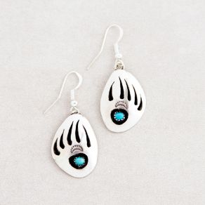  Sterling Silver Kingman Turquoise Earrings FJE1832