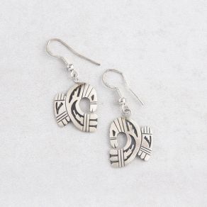 Sterling Silver Navajo Overlay Earrings FJE2060
