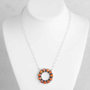 Circular Spiny Oyster Necklace FJN2603