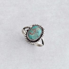 Sterling Silver Tyrone Turquoise Ring FJR2325