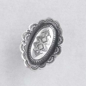 Hand Stamped Sterling Silver Ring FJR2306