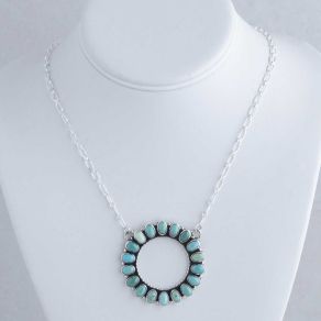 Carico Lake Turquoise Cluster Necklace FJN2292