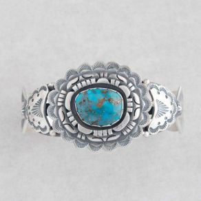 Sterling Silver Kingman Turquoise Bracelet FJB2309