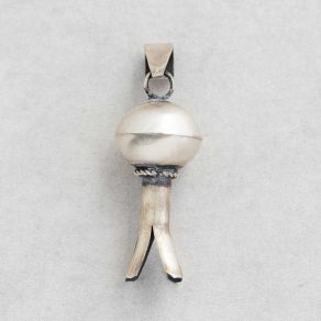 Handmade Sterling Silver Squash Blossom Pendant FJP 2337