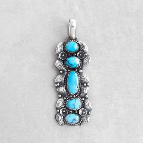 Prince Turquoise Leaf Pendant FJP2454