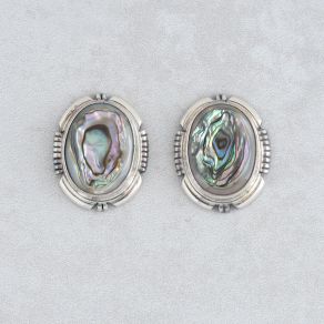 Sterling Silver Abalone Earrings FJE2068