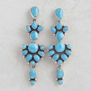 Kingman Turquoise Chandelier Earrings FJE1819