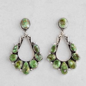 Sonoran Gold Turquoise Chandelier Earrings FJE2774