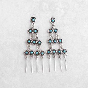 Kingman Turquoise Tiered Earrings FJE2533