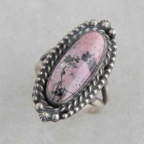 Rhondonite Handmade Sterling Silver Ring FJR2224