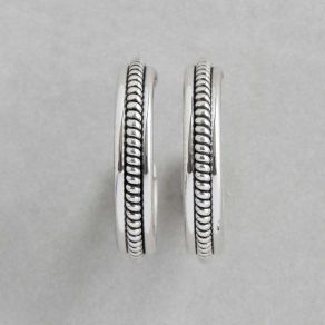 Sterling Silver Hoop Earrings FJE2261