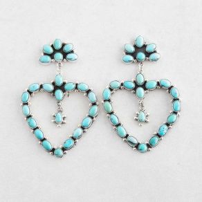 Campitos Turquoise Heart Earrings FJE2048