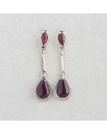 Purple Spiny Oyster Dangle Earrings FJE2915